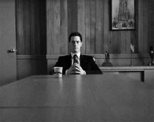 Agent Dale Cooper is listening intently.  