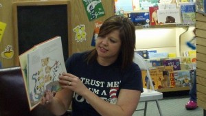 Dr. Sarah Minslow reading at Seussathon 2014